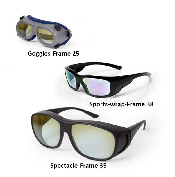 Laser Safety Glasses 345 Dielectric Coated KTP Argon (595nm) Sports-wrap