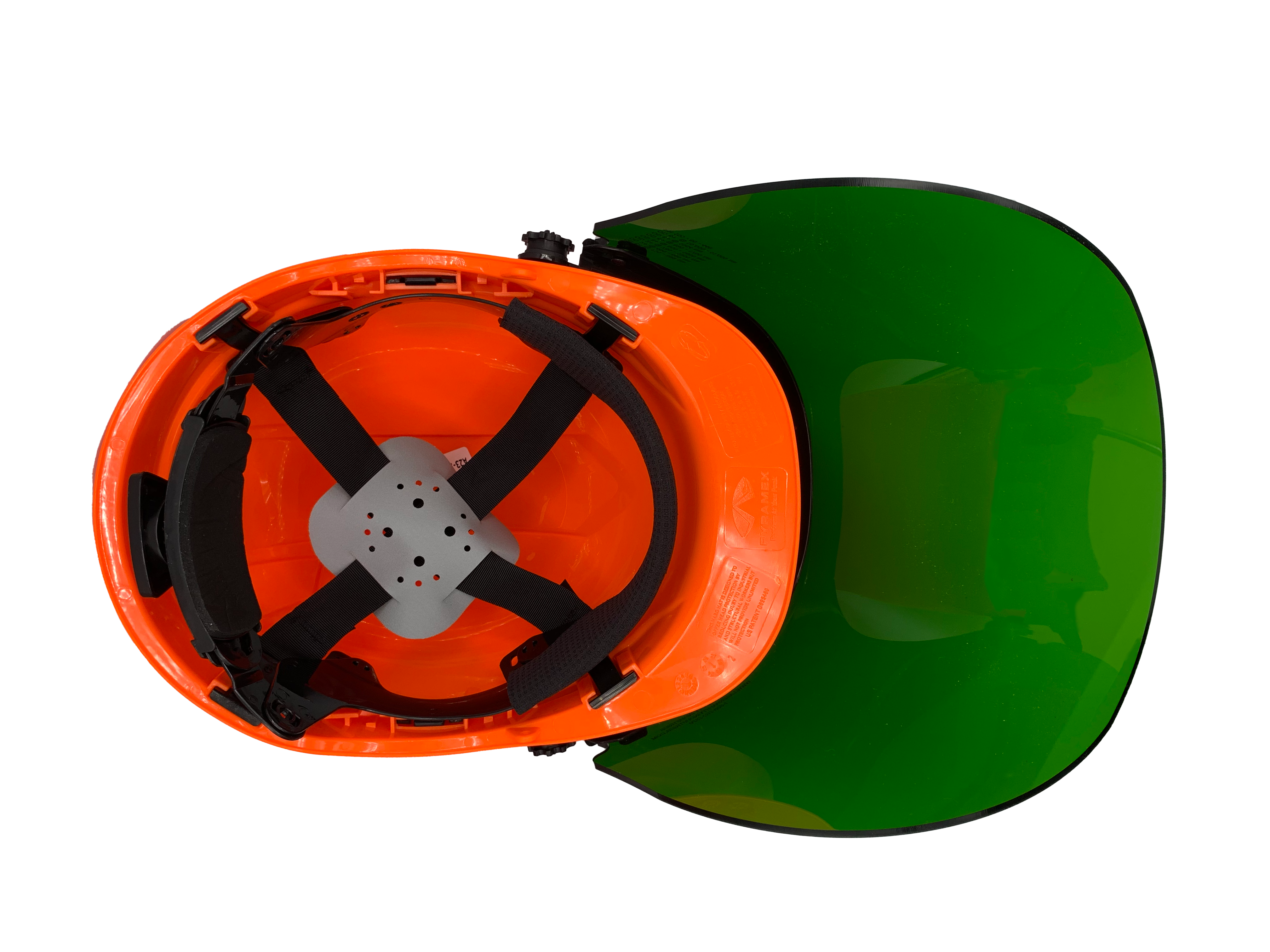 IR Laser Safety Face Shield – Hard Hat Mounted | OD 6+ @ 1064 nm, Broad IR Protection