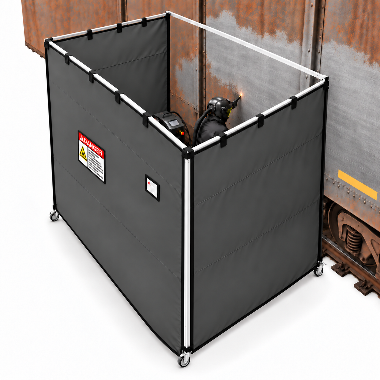 Portable Laser Cleaning Safety Booth