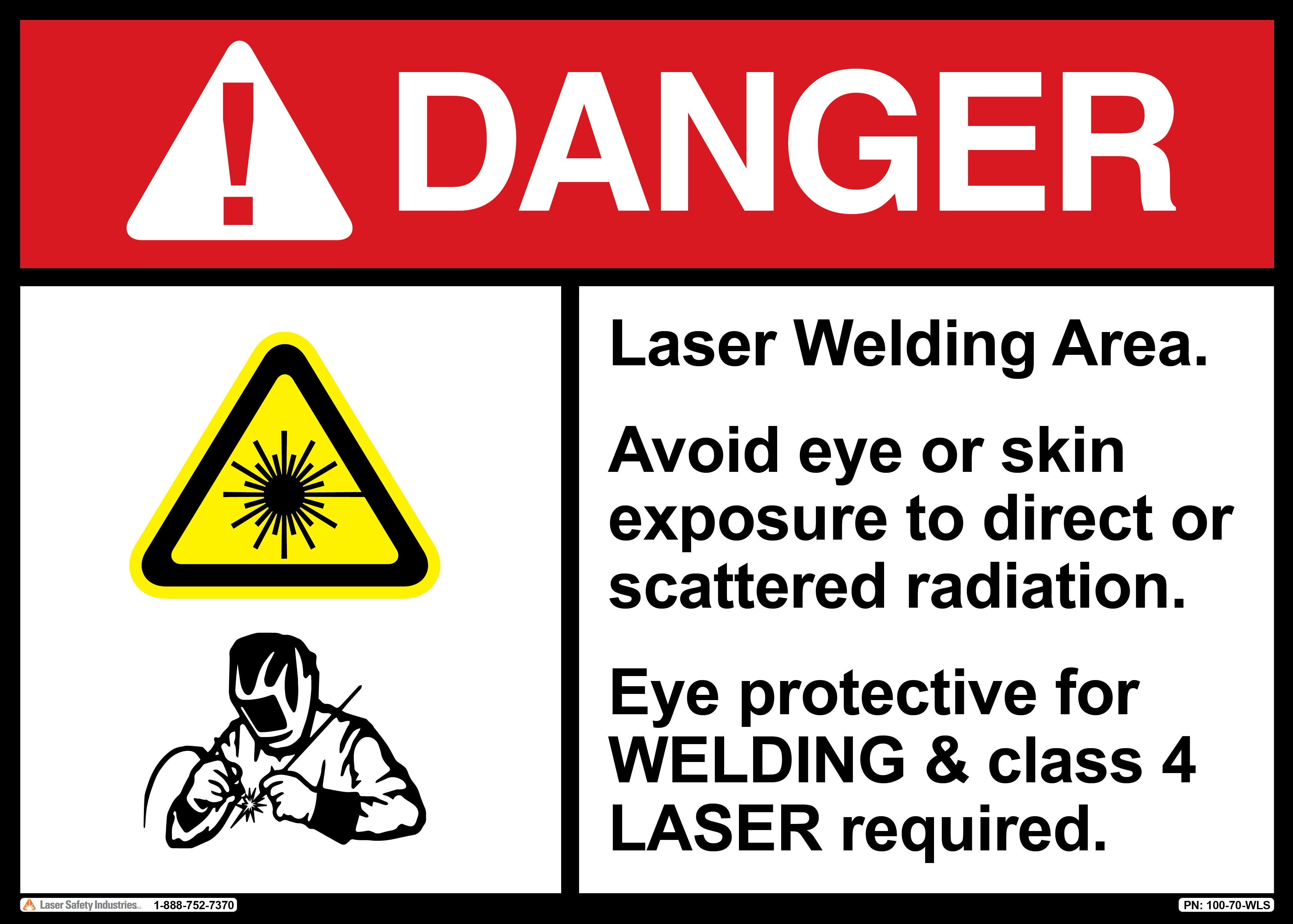 Class 4 Laser Welding Safety Signs