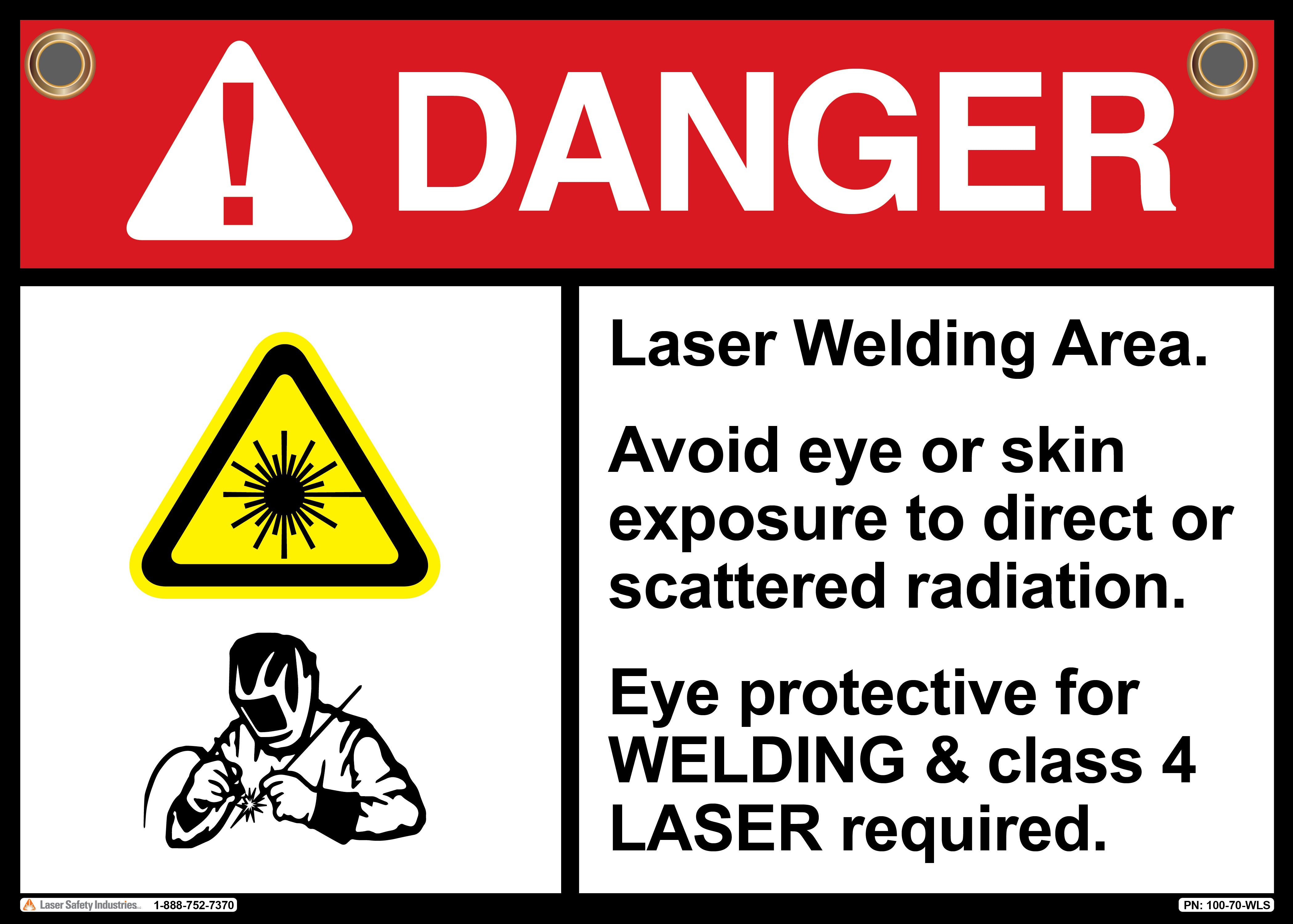 Class 4 Laser Welding Safety Signs