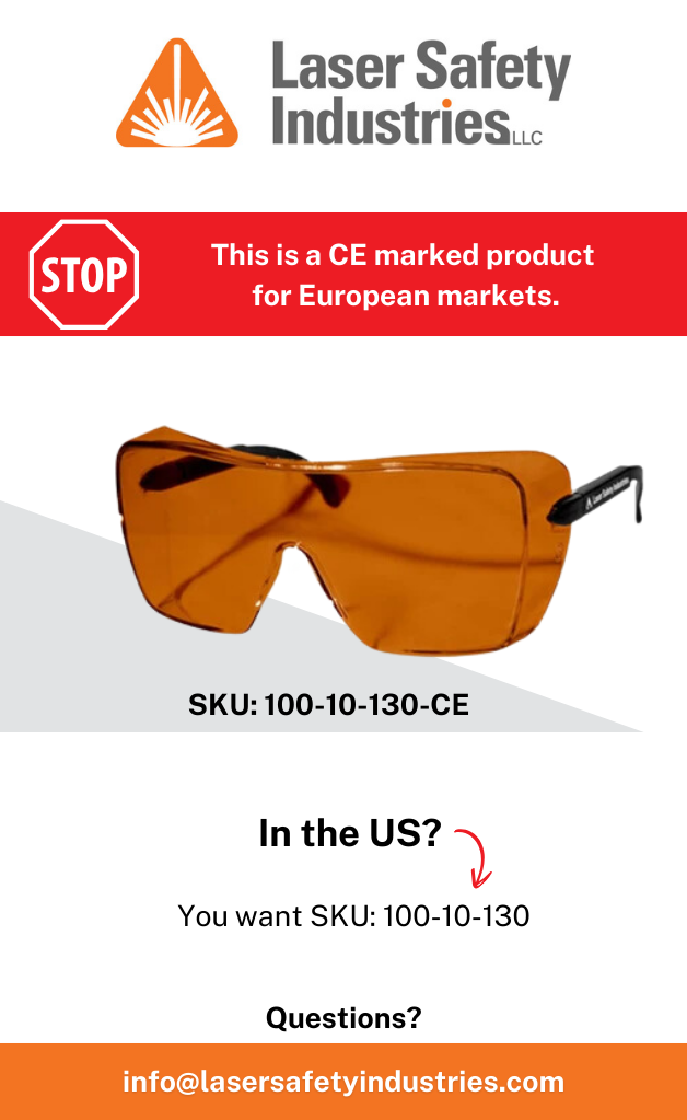 Double YAG Laser Safety Glasses – Polycarbonate | CE EN 207 Certified, 532 & 1064 nm