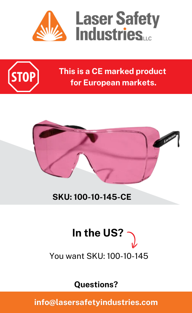 Alexandrite Laser Safety Glasses – Polycarbonate | CE EN 207 Certified, 755 nm Protection