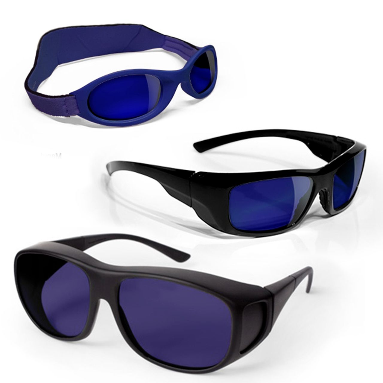 Laser Safety Glasses 240 Glass PDT Ruby Nd:Yag (630-1100nm)
