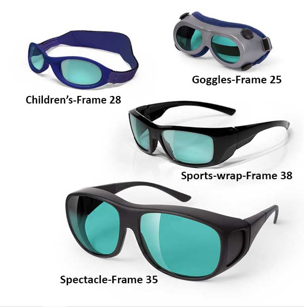 630–730 nm Laser Safety Glasses – Polycarbonate | Ruby, HeNe, Krypton, Sapphire