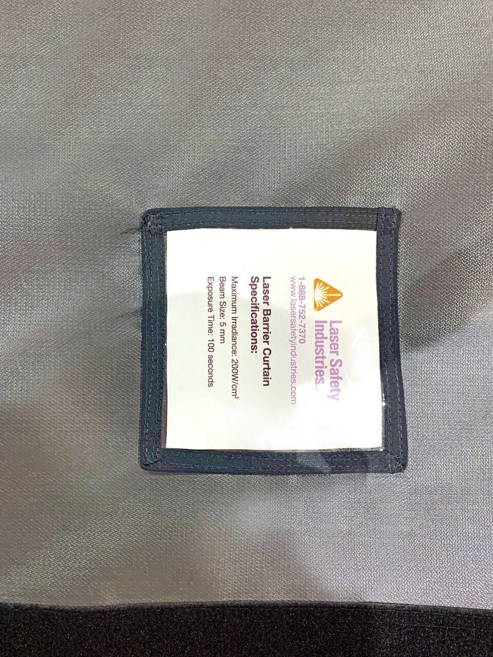 Laser Safety Curtain Straight Line (with Frame and strap loops)