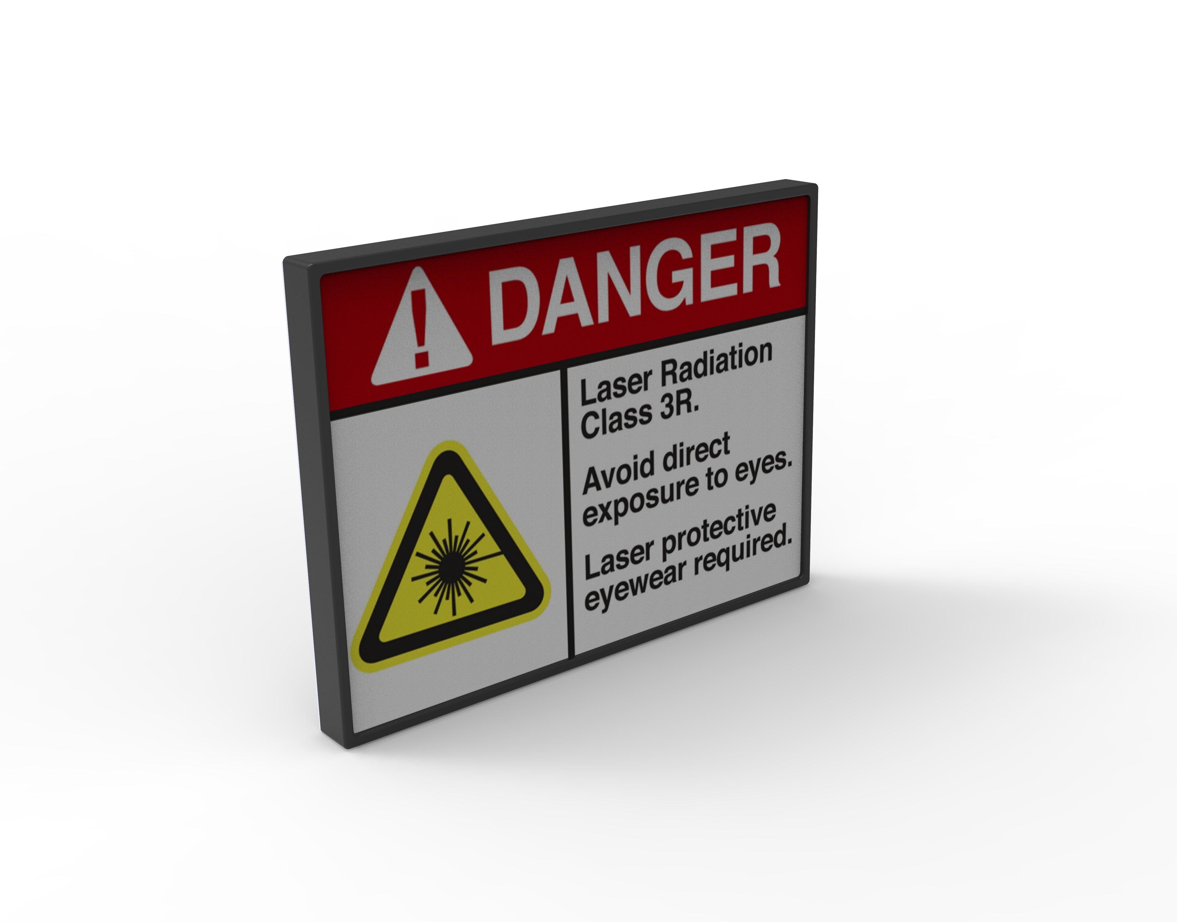 Illuminated Laser Safety Sign ANSI Standard Danger