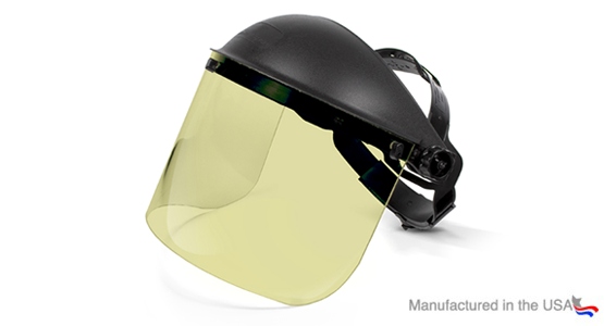 Laser Safety Face Shield 405 UV CO2 (190-375nm, 10600nm) in Yellow or Clear