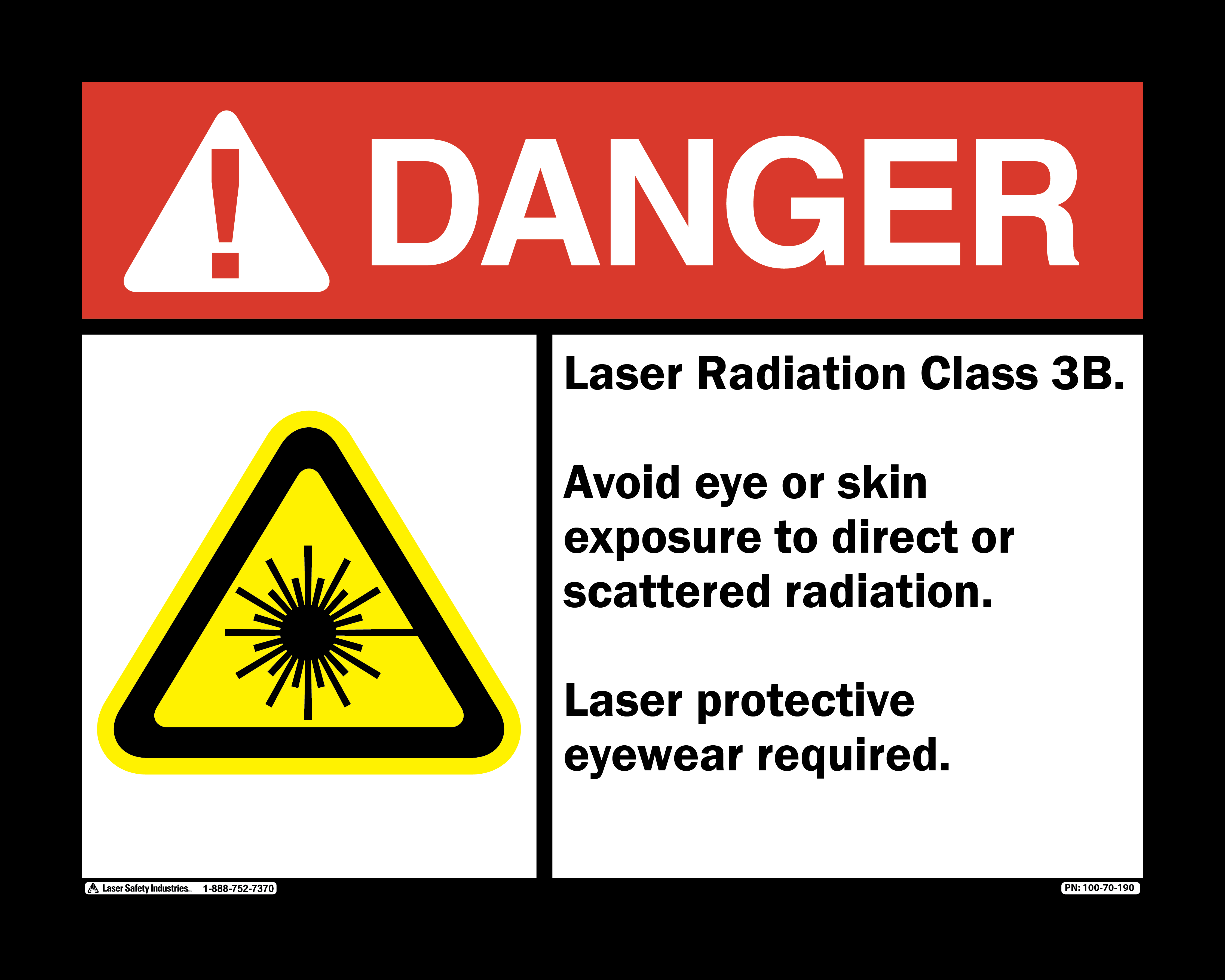 Class 3B Laser Safety Signs and Labels