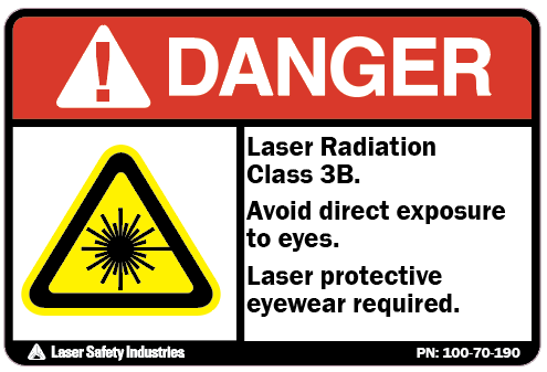 Class 3B Laser Safety Signs and Labels