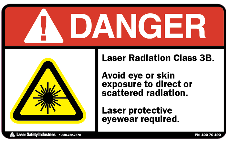Class 3B Laser Safety Signs and Labels