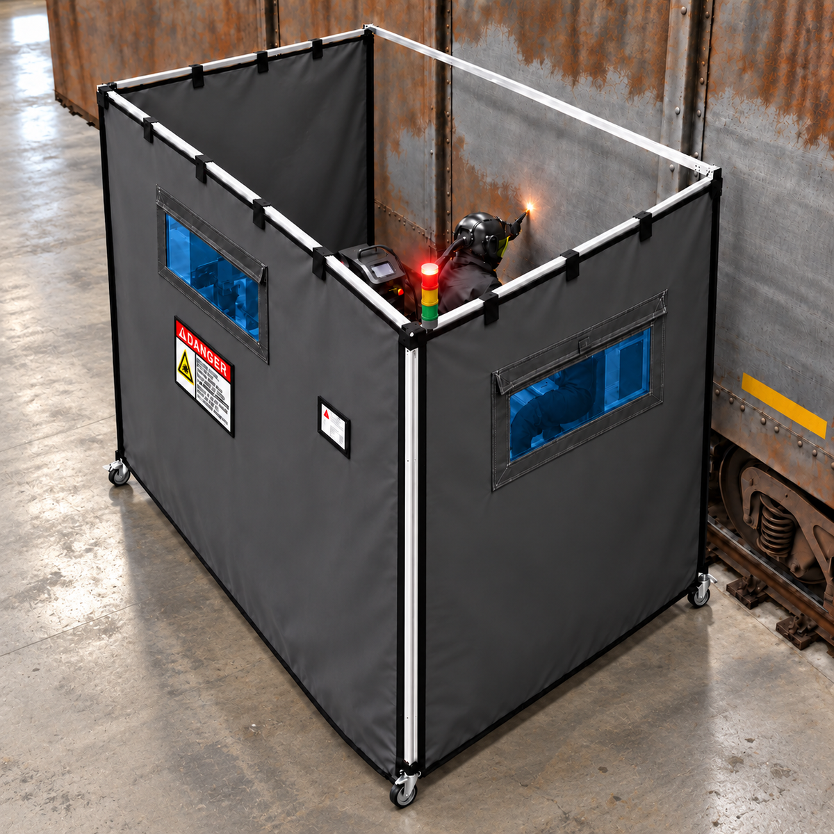 Portable Laser Cleaning Safety Booth