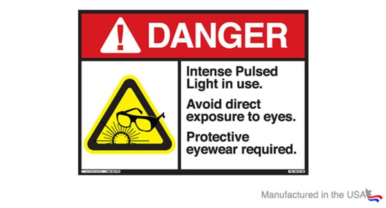 Laser Safety Sign ANSI Standard Danger IPL