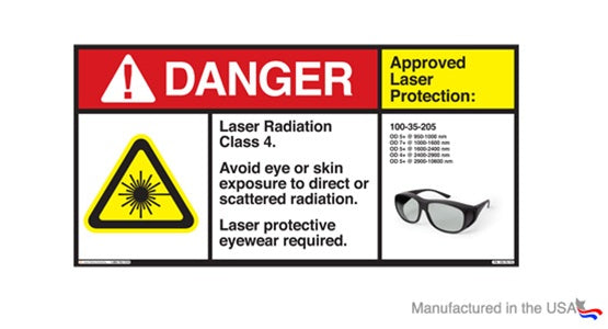 Laser Safety Label ANSI Standard Danger Custom
