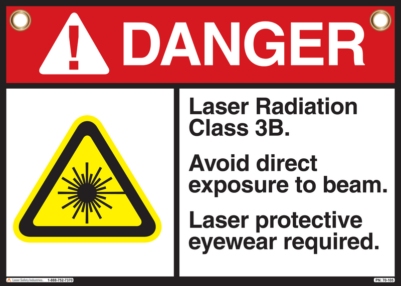 Laser Safety Sign ANSI Standard Class 3B