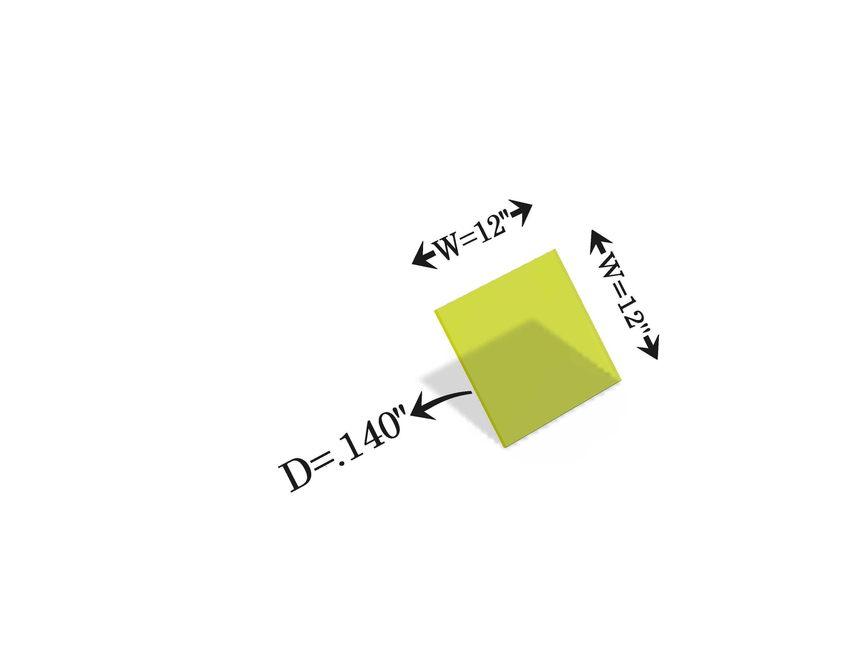 Laser Safety Window 408 Acrylic Sheet Class 4 Viewing Excimer (190-420nm, 10000-11000nm)