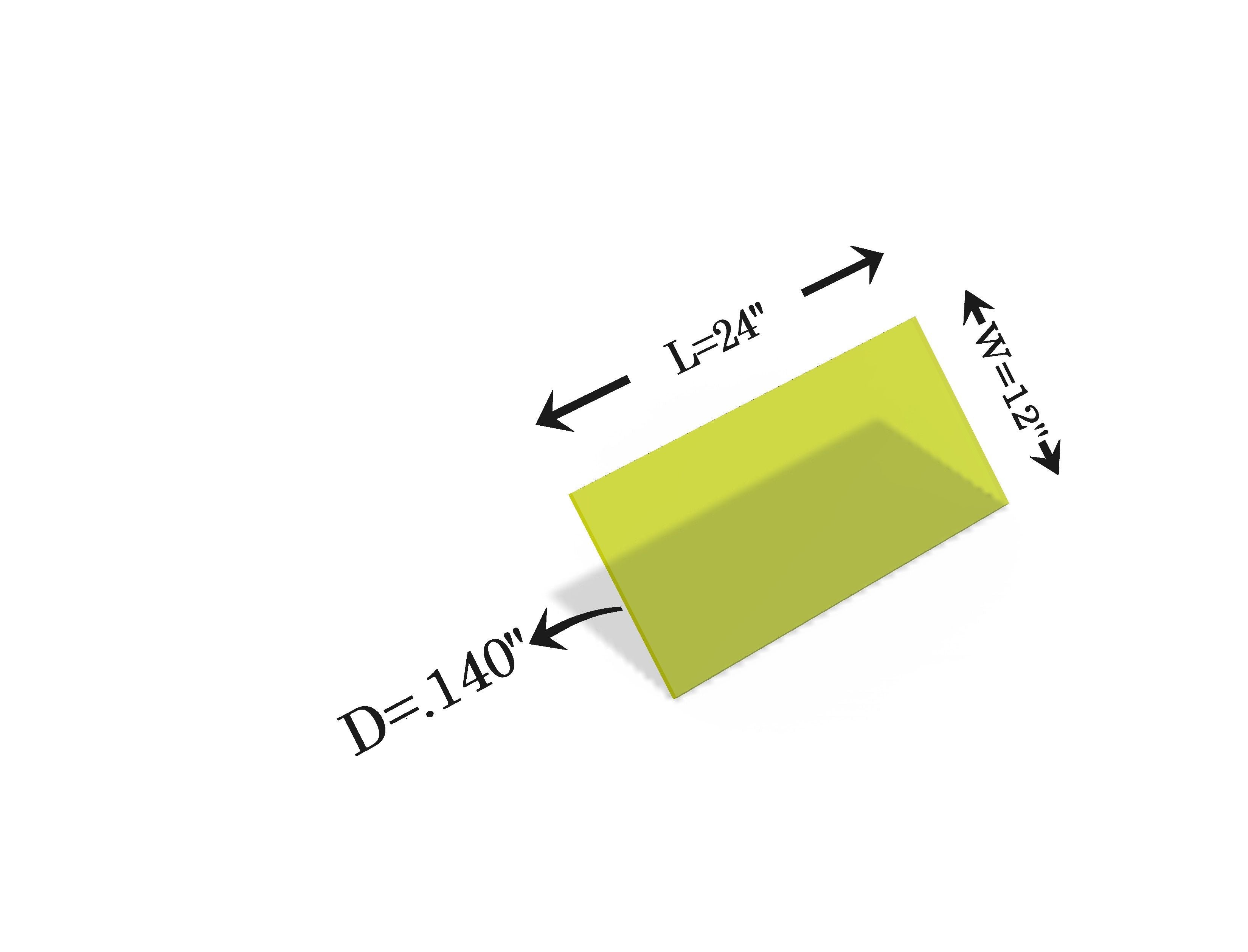 Laser Safety Window 408 Acrylic Sheet Class 4 Viewing Excimer (190-420nm, 10000-11000nm)