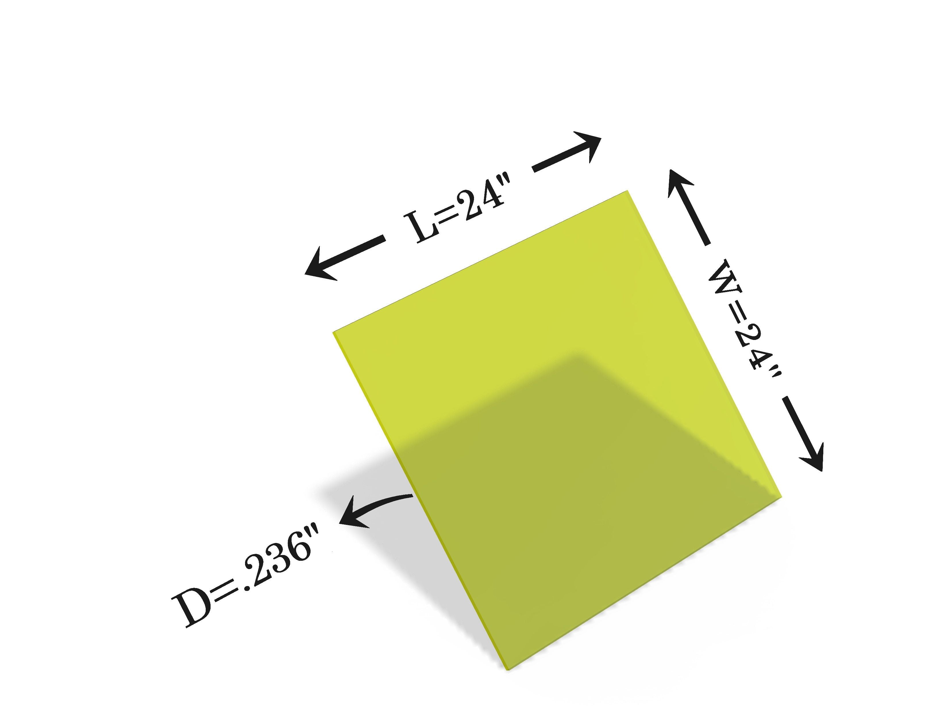 Laser Safety Window 408 Acrylic Sheet Class 4 Viewing Excimer (190-420nm, 10000-11000nm)