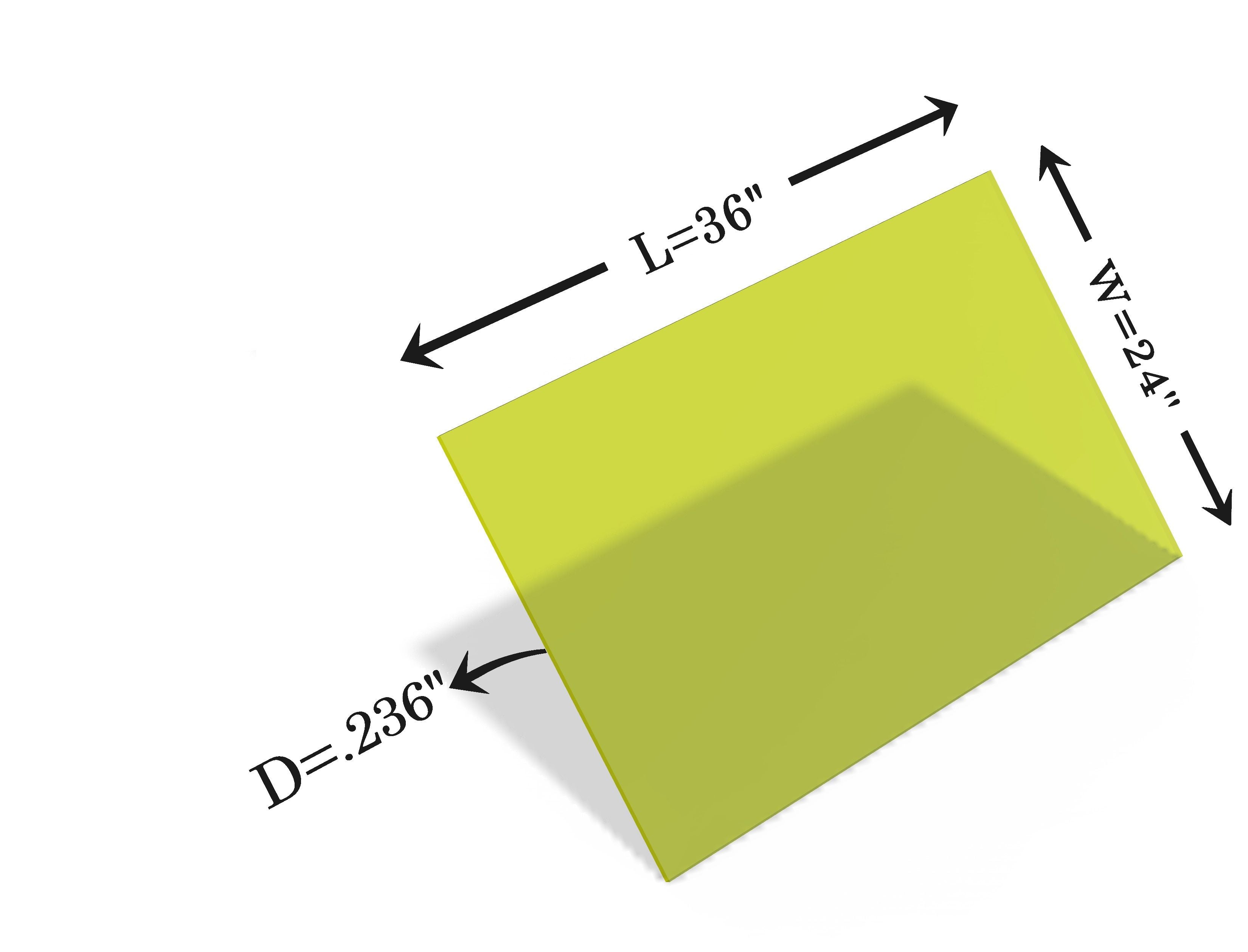 Laser Safety Window 408 Acrylic Sheet Class 4 Viewing Excimer (190-420nm, 10000-11000nm)